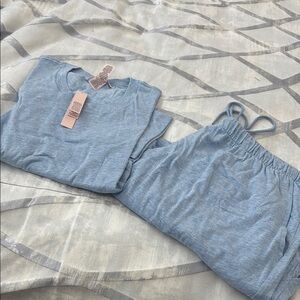 Victoria's Secret Blue Pajama Set Intimates Sleepwear